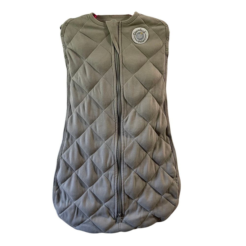 Dreamland Baby Weighted Sleep Sack Grey Quilted Swaddle Infant 0-6M